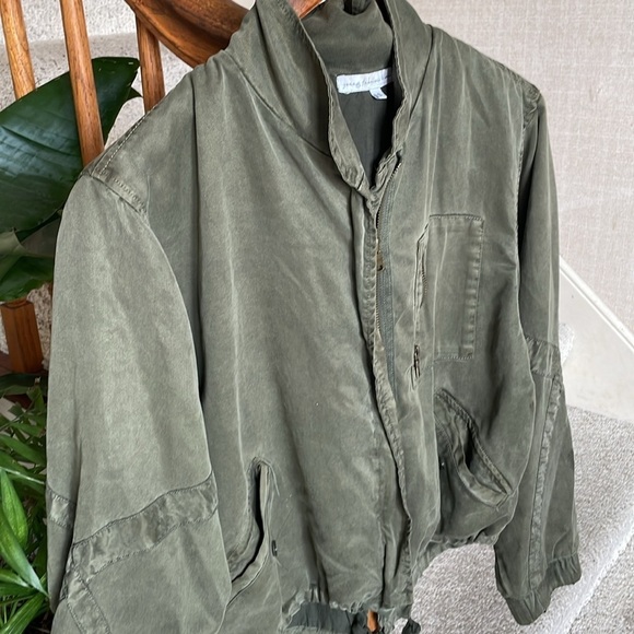 Young Fabulous & Broke Olive Green Moto Jacket - Picture 3 of 11